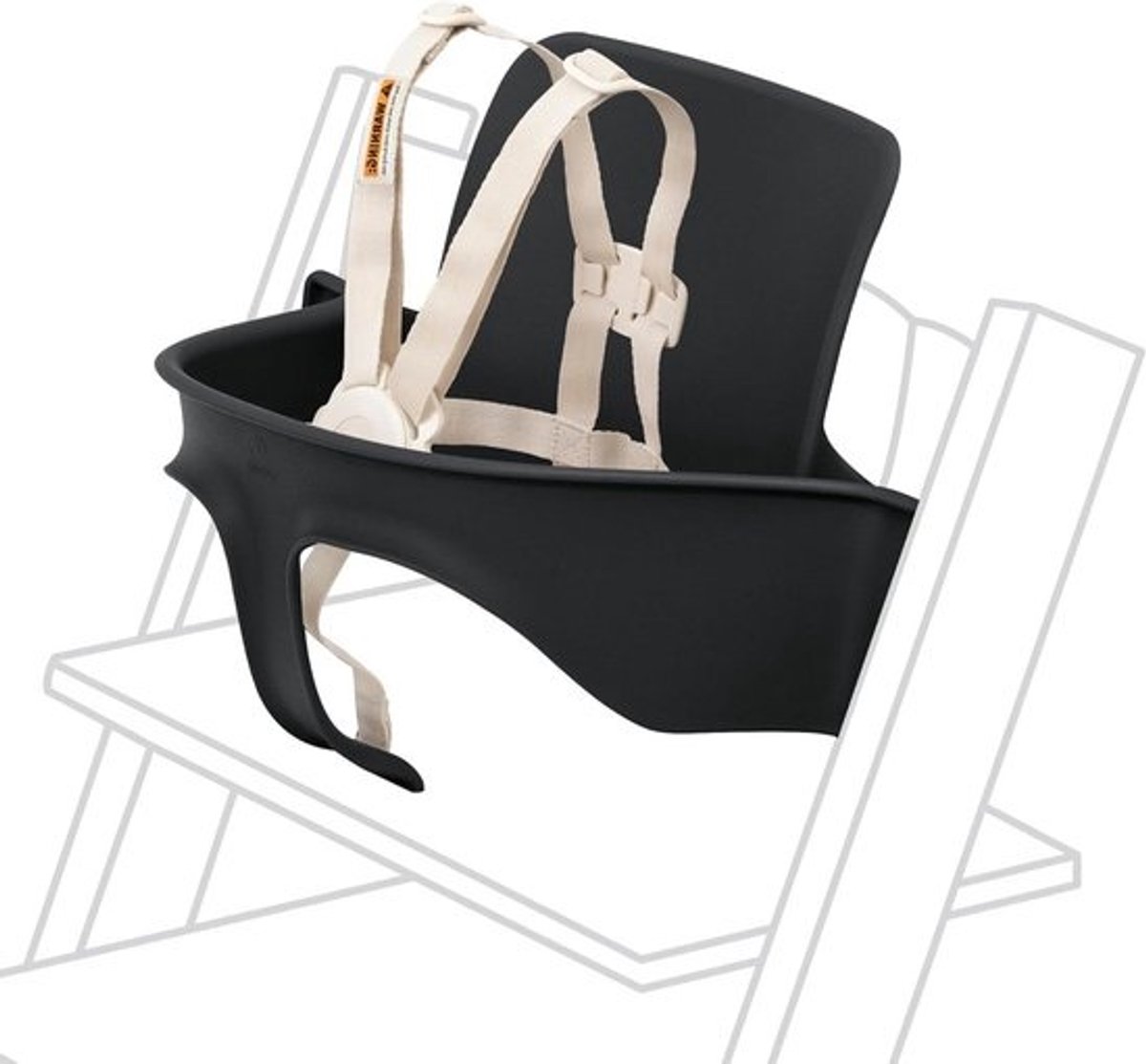 Kinderstoel Verkleiner - Baby Inzet - Veilig Eten - Comfortabele Zijsteun - 6-36 Maanden - Zwart