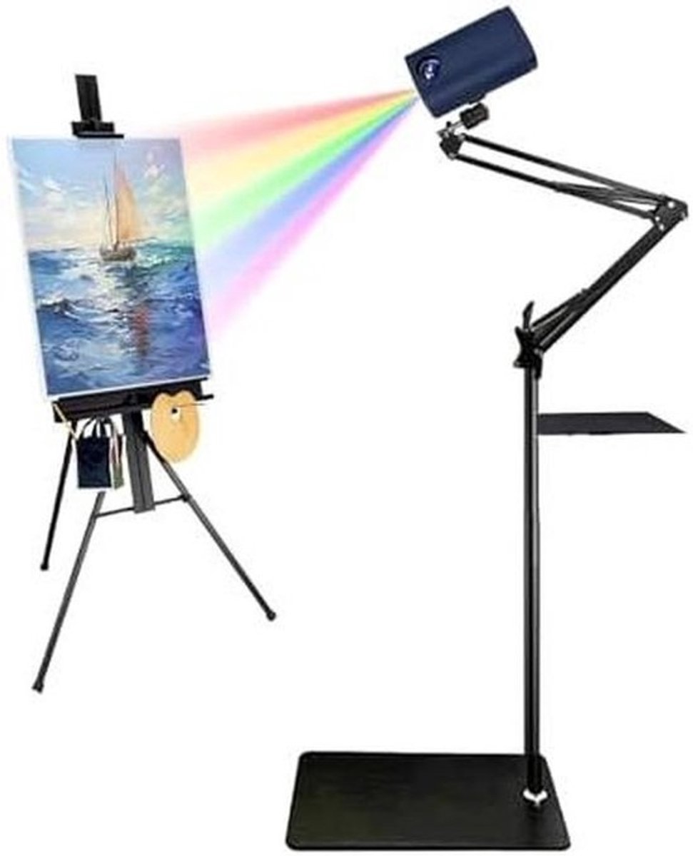 Tekent Projector - Tekenhulp Projector - Tekenen en Tekenen - Verstelbare Grootte en Hoek - 18-220 cm - Wit