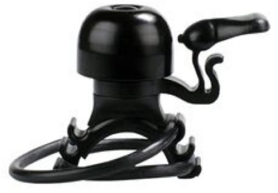 Simson Compacte fietsbel - 23mm - elastische bevestiging - zwart - veelzijdige montage van Simson — afbeelding 3