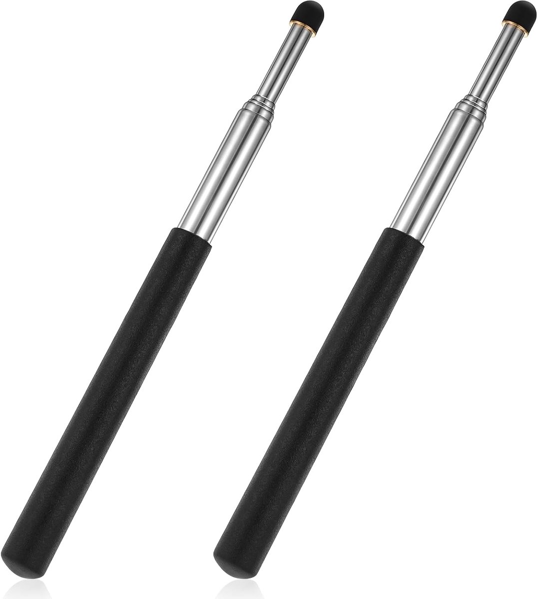 2 stuks wijsstaaf uittrekbaar 65 cm wijsstok uittrekbare wijzers telescoopstang met antislip wijzer telescoopstok uittrekbaar voor presentatie zwart vergaderingen toespraken regelen