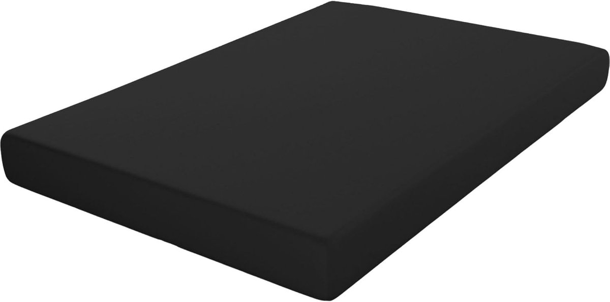 Hoeslaken, extra zacht en comfortabel, voor bedden van 80 cm breed, zwart, gemaakt in Spanje, verstelbaar, gemakkelijk te wassen en duurzaam