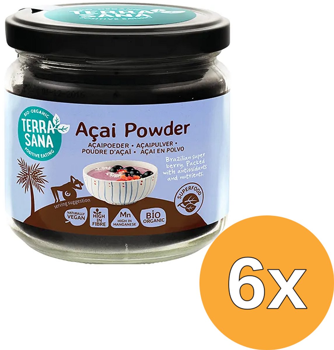 6x Terrasana Super Acai Poeder Bio (140 gr)