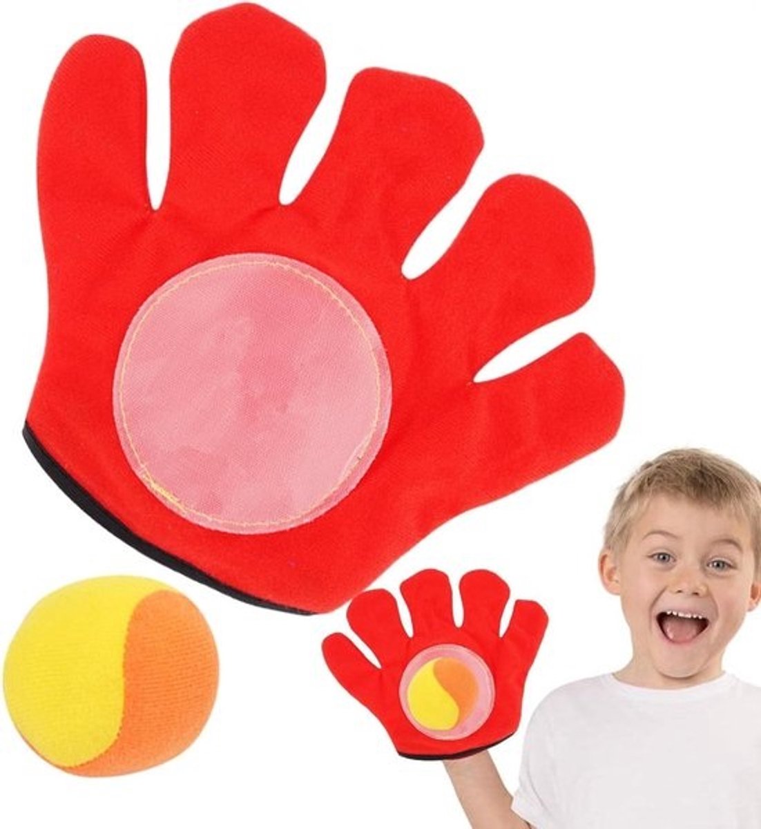 Kinderen Vangspel - Gooien en Vangen Speelgoed - Buiten Spelen - Huidvriendelijk Materiaal - 16.2 Centimeter Diameter - Rood