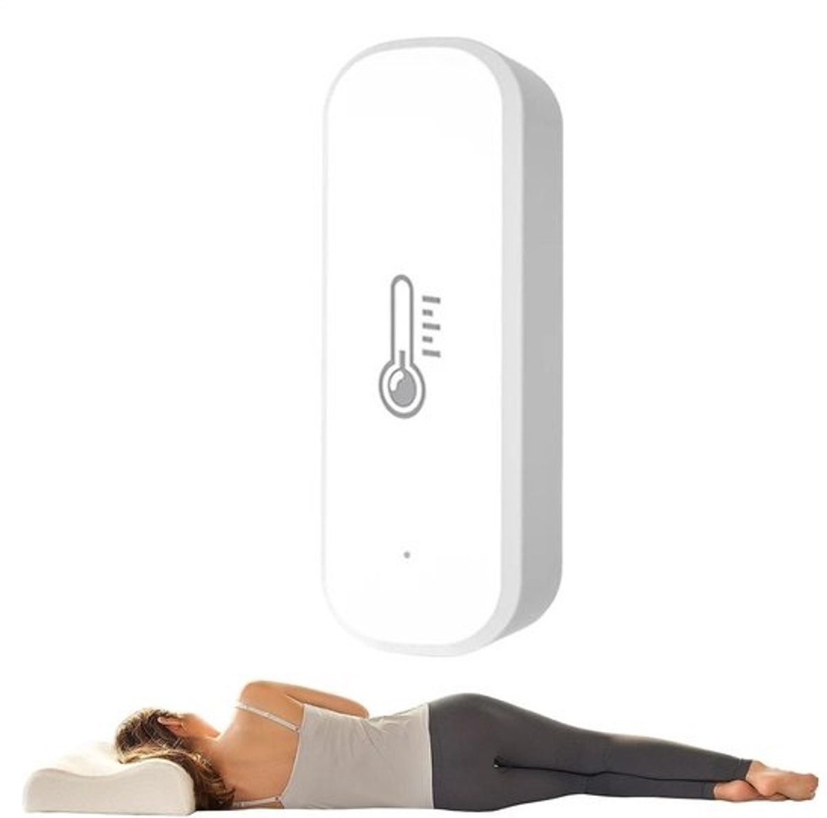Temperatuursensor met wifi - Draadloze vochtsensor - Klimaatbewaking thuis - Nul vertraging data - 7.5 x 3.7 x 2.5 cm