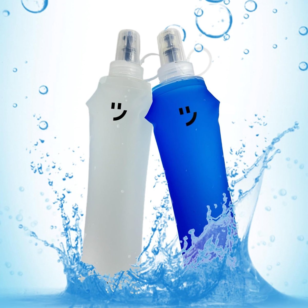 Flask Opvouwbare drinkfles, 500 ml, BPA-vrij, sportfles voor skiën, langlaufen, klimmen, fietsen en wandelen