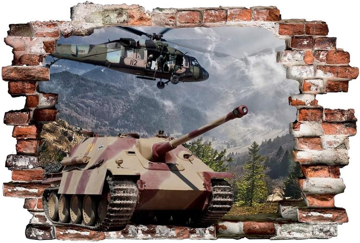Tank muurschilderingen Muurstickers Home Decor 759x512mm