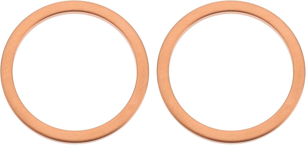 Store 2x Olie Afvoer Schroef Afdichting Koperen Pakkingen 10261860 22x27x1.5mm Compatibel met Maserati Quattroporte GT GC Ghibli Levante