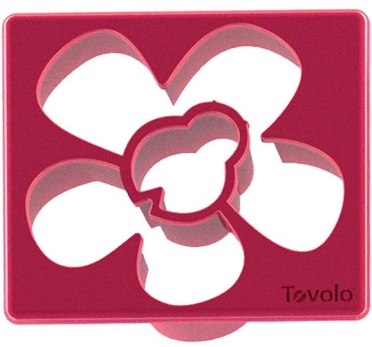 Sandwich Snijder - Lieveheersbeestje Bloem - Kinderen Vrolijk Maken - Unieke Vormen - 14 x 15 cm - Rood