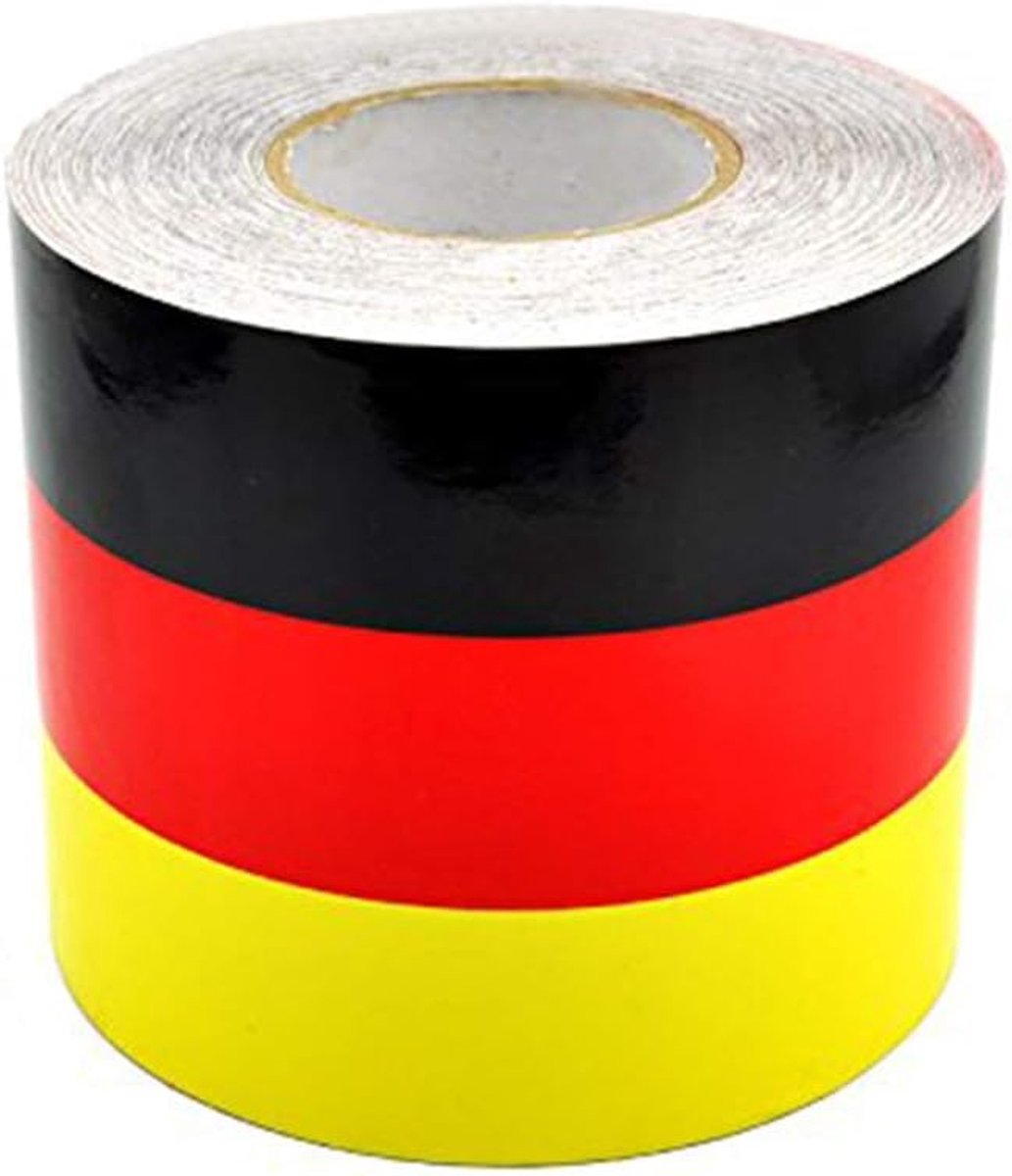 Zelfklevende Vinylrol Duitse Vlagstrepen Plakfolie 15 cm x 250 cm