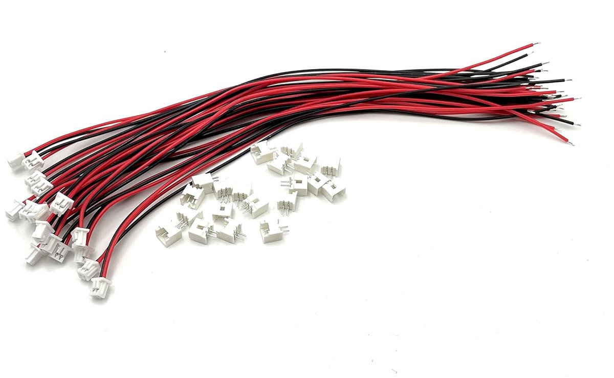 20 Set Micro JST MX 1.25mm 2Pins Connector Plug Socket 1.25mm Pitch Vrouwelijke & Mannelijke Connector PCB Socket 150mm Kabel