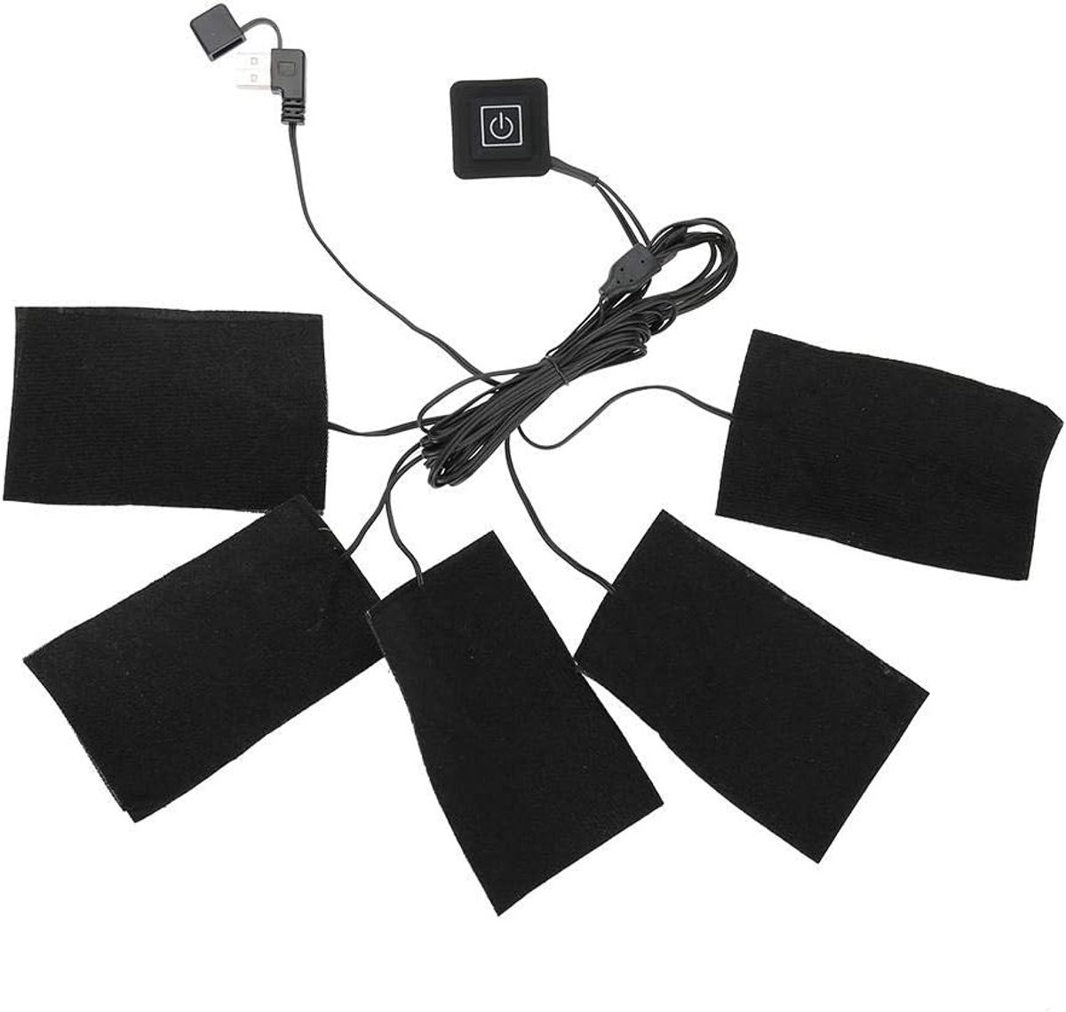 Verwarmingskussen voor kleding, elektrisch verwarmingskussen, USB, vijf verwarmingskussen, verwarmingselement, verstelbaar verwarmingsgereedschap voor pijnverlichting