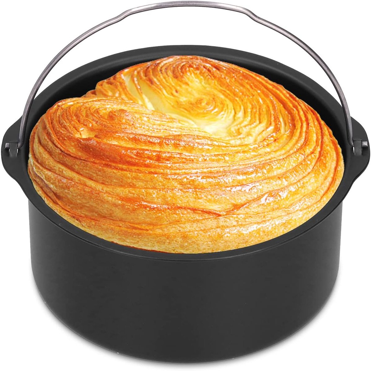 Barrel, 6/7/8 inch Ovenschaal Anti-aanbak voor Airfryer Cake Barrel Airfryer Accessoires Brood Bakmand Pizza Plaat Grill Pot Mat Taart Bakplaat(7inch)