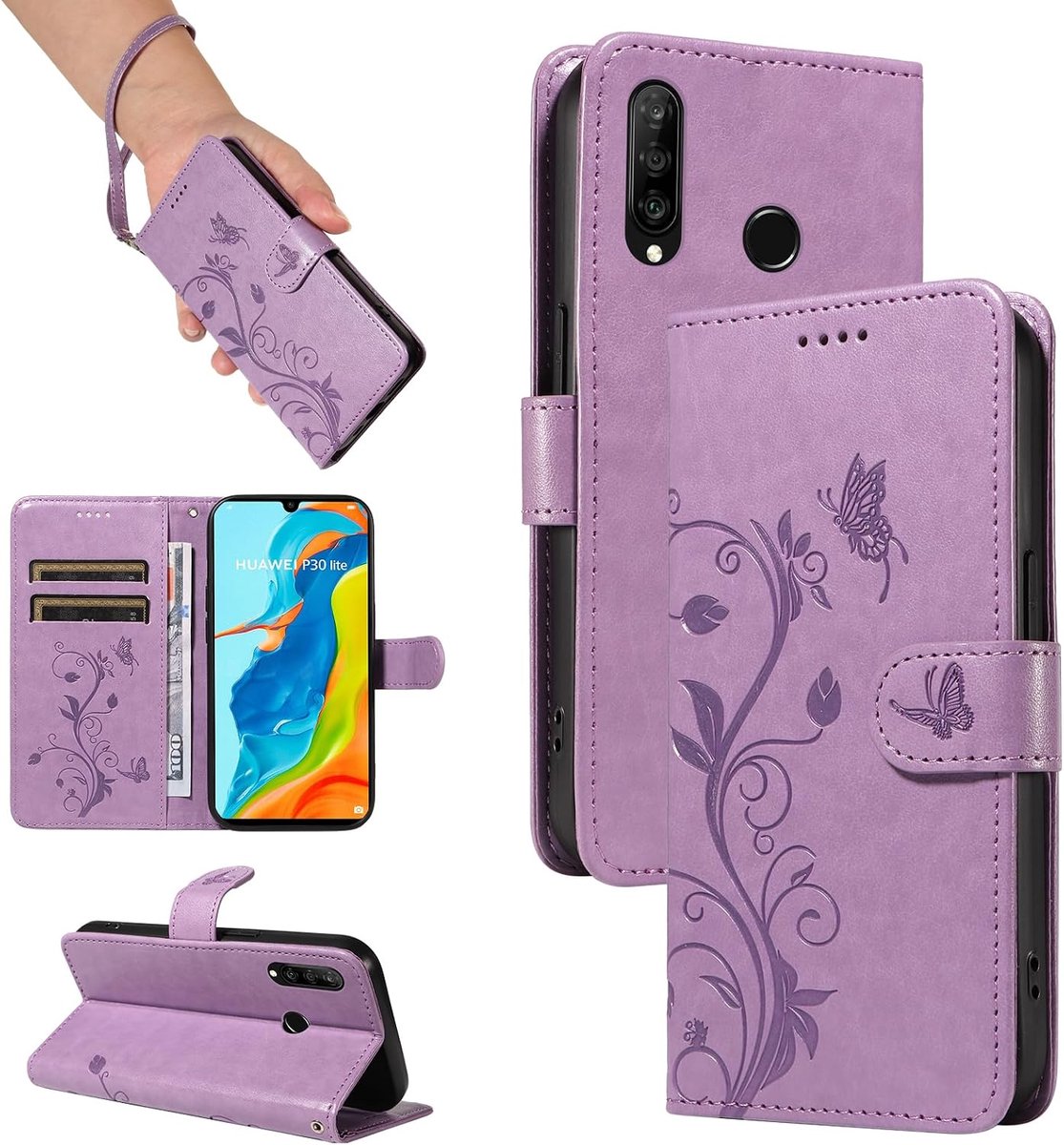 Hoesje voor Huawei P30 Lite, Paars