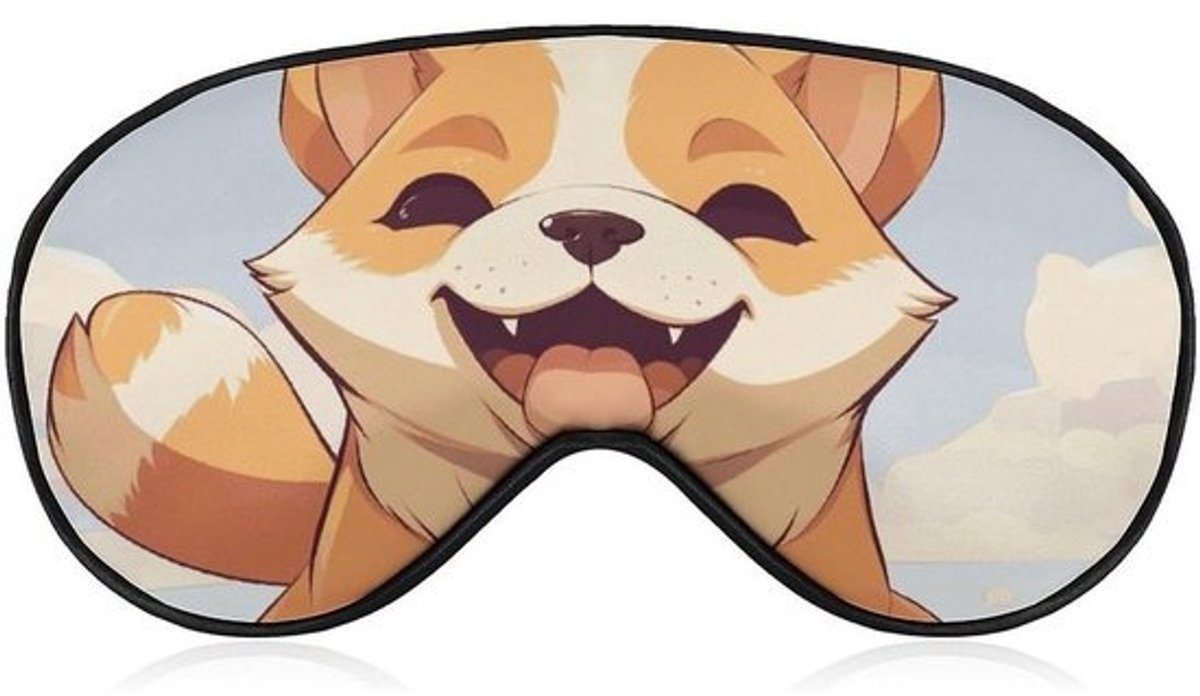 Slaapmasker Hond - Oogmasker Slaap - Reizen en Ontspannen - Verstelbare Band - 20 x 10 cm - Meerdere Kleuren