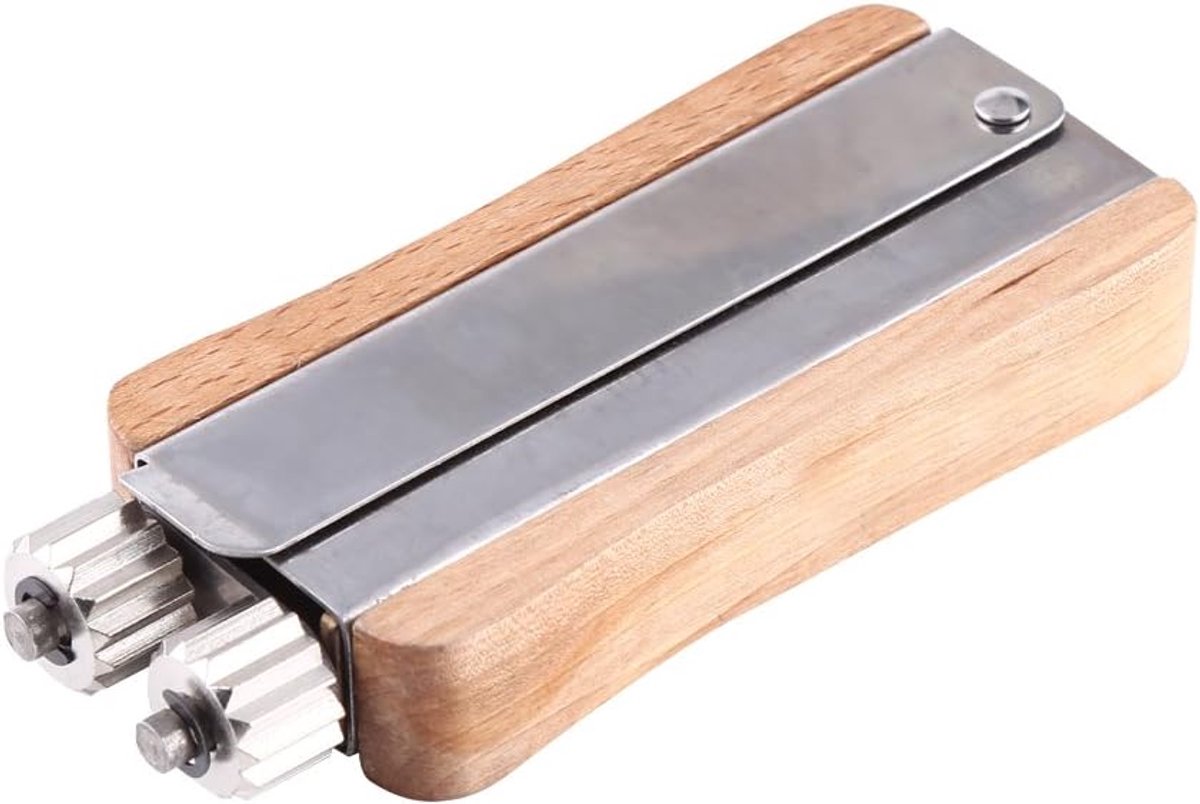 Dailygoods- Draadspanner Roestvrij Staal - Bijenteelt Tool - Houten Handvat - Installatietool - 1 stuk - Afmetingen 13,5 x 6 x 2,3 cm - Bijenteelttool