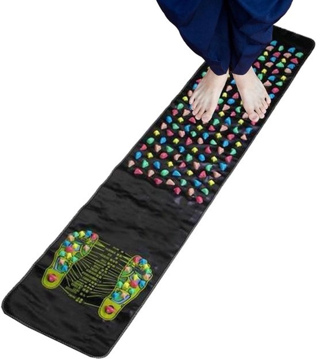 Voetmassage Stenen Pad - Voetontspanningsmat Massagemat - Voeten Ontspannen - Antislip Duurzaam Ontwerp - 36 x 18 x 16 cm