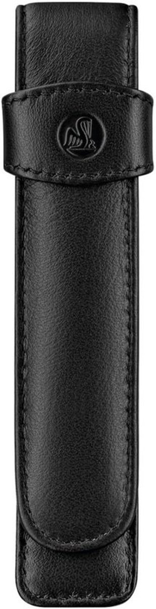 Leren Pennenhoes - Etui Pennenhouder - Pennen Beschermen - Voor 1 Schrijfinstrument - 20 x 130 x 20 mm - Zwart