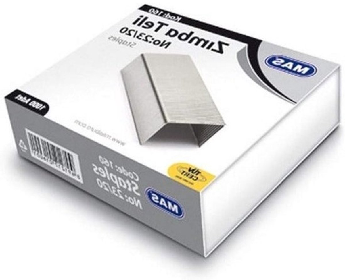 Nietjes - Type 23/20 - Bevestigen - Verzinkt metaal - 1000 stuks - Zilverkleurig