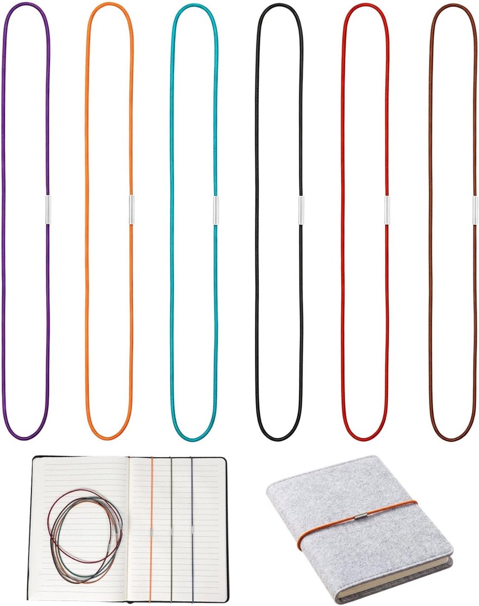 6 stuks wasbandketting met gesp van roestvrij staal voor hangers, leren koord voor doe-het-zelf sieraden, verstelbare halskettingen voor dames en heren