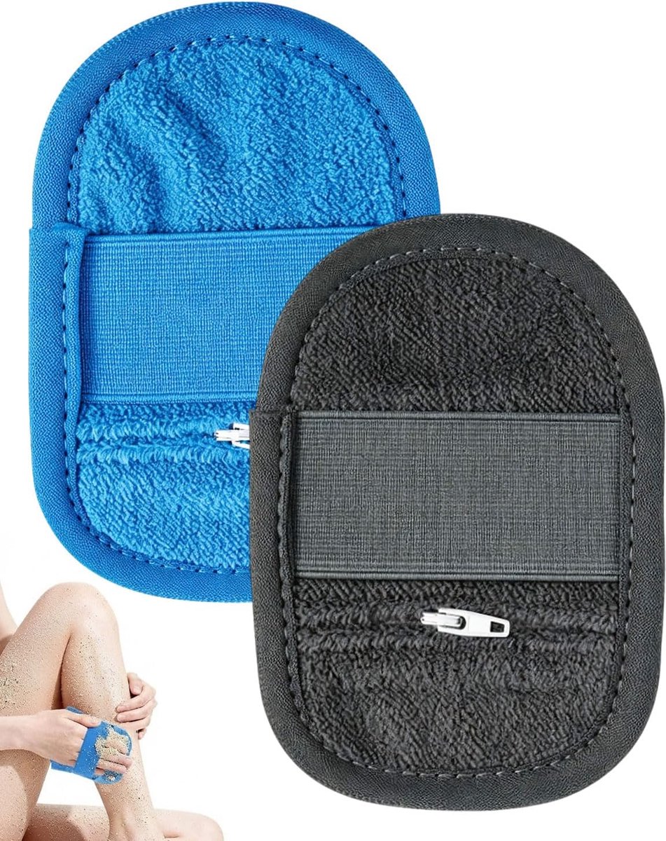 2 x zandvegerzakken voor het strand, met pluche stof en netzak, zandzak en voetspons, draagbare strandaccessoires voor familievakantie (cirkel)