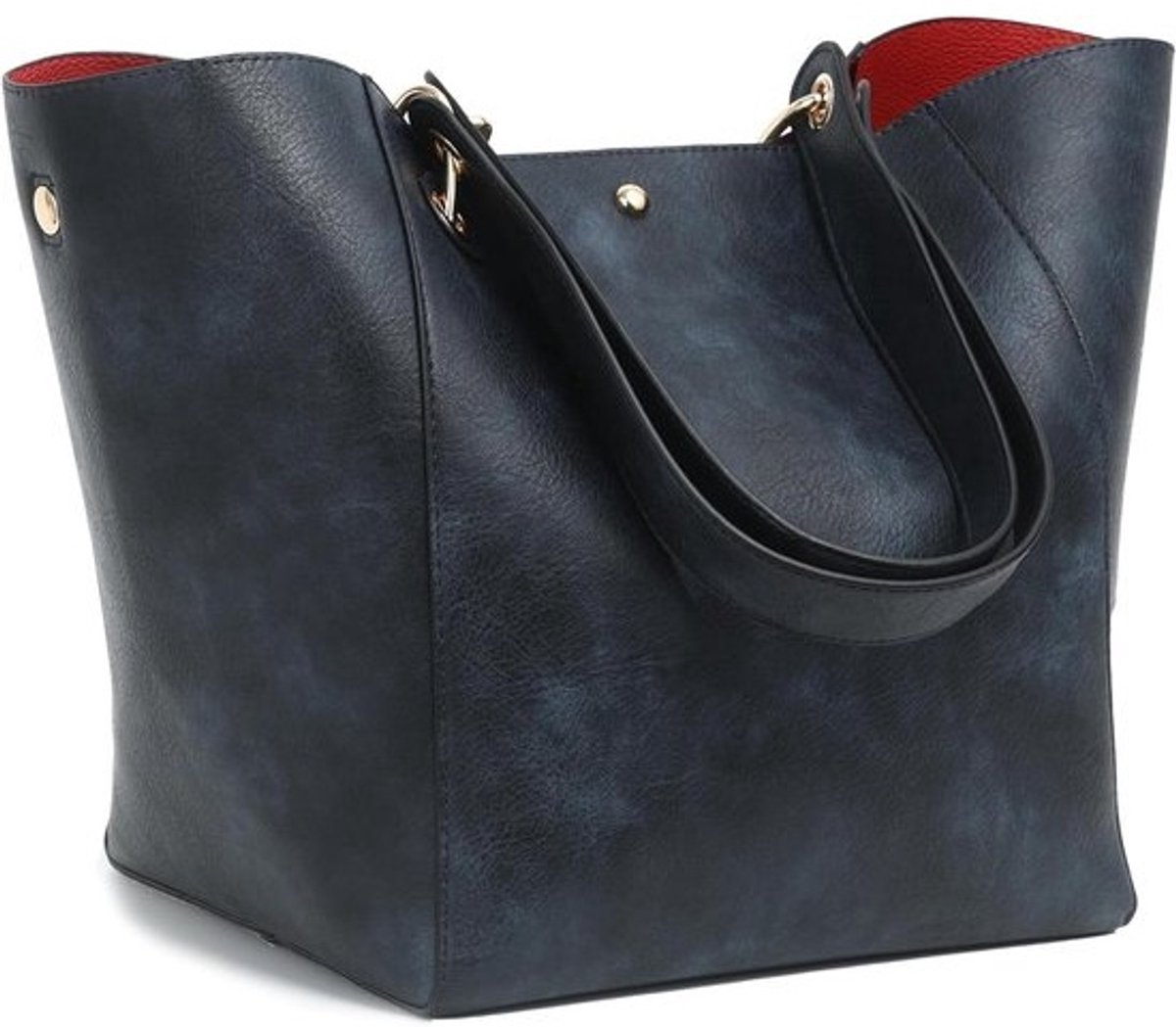 Dames Handtas - Schoudertas Hobo - Dagelijks Gebruik - Ruim Interieur - 28 x 21 x 29 cm - Zwart