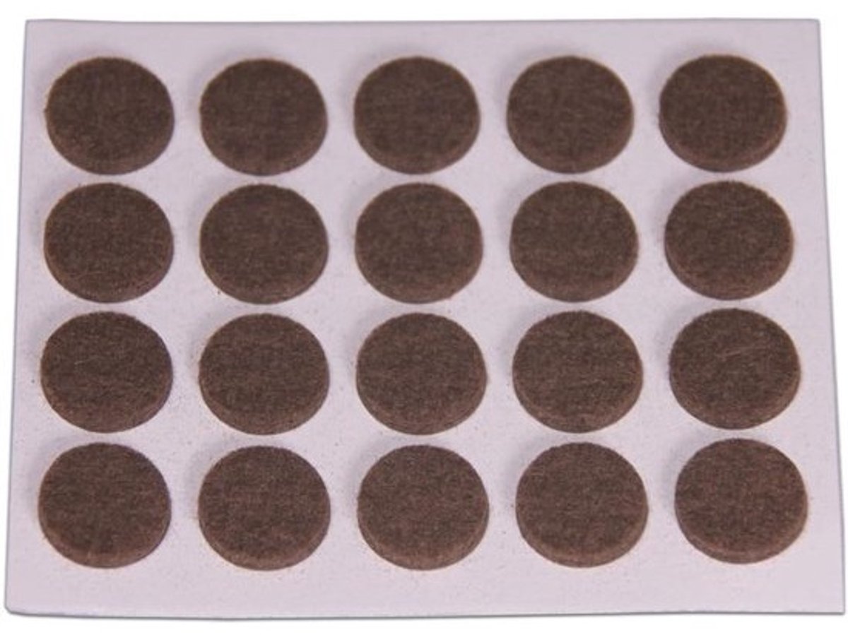 Viltdoppen - Meubelbeschermers - Krassen Voorkomen - Zelfklevend - 16 mm - Bruin