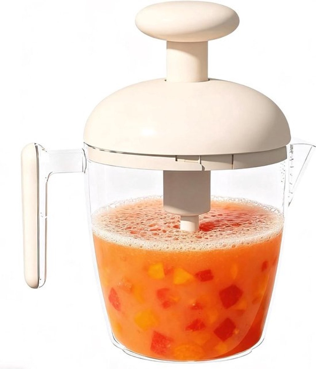 Eierroerder Handmatig - Keukenmixer Dranken - Eieren Mengen - Compact Draadloos Ontwerp - 550 ml - Wit