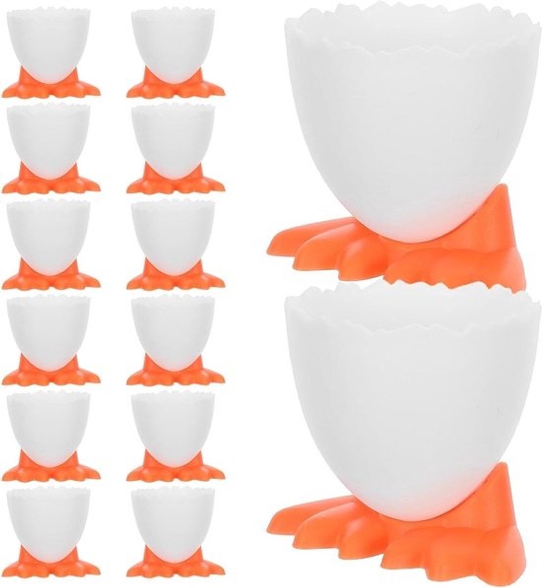 Eierdopjes Set - Ei houders - Ontbijt Serveren - Eierschaal Vorm - 15 stuks - Diverse kleuren