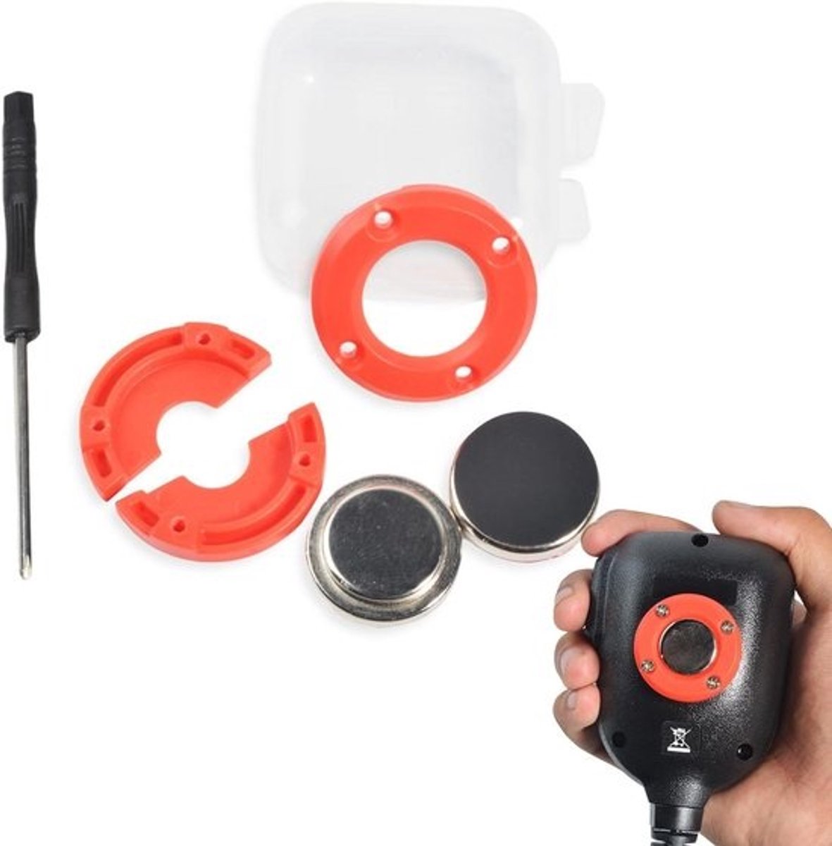 Magnetische Mic Mount - Radio Houder - Mobiele Radio - Sterke Magneet - 5 cm - Zwart