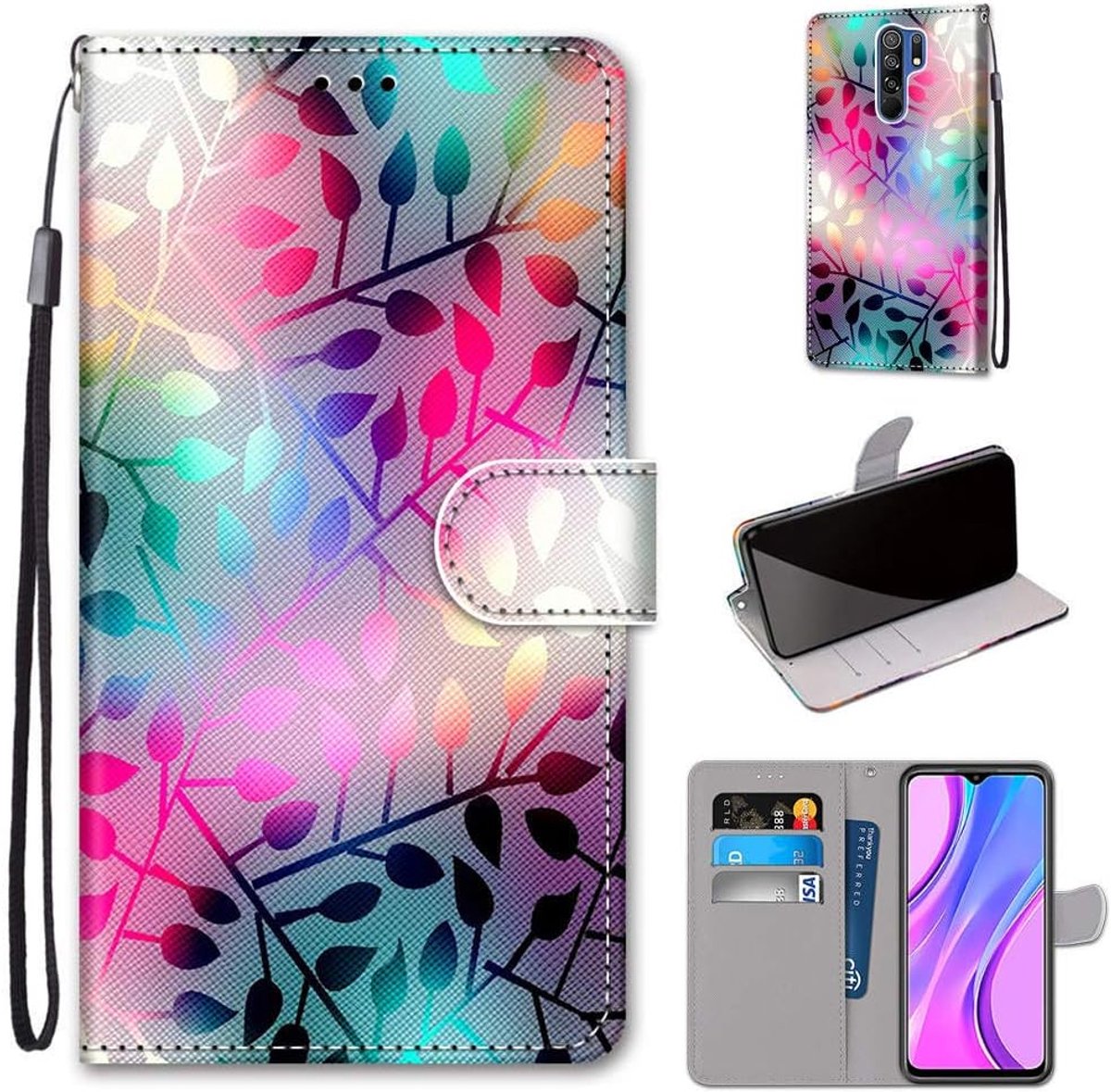 Portemonnee Telefoonhoes voor Xiaomi Redmi 9