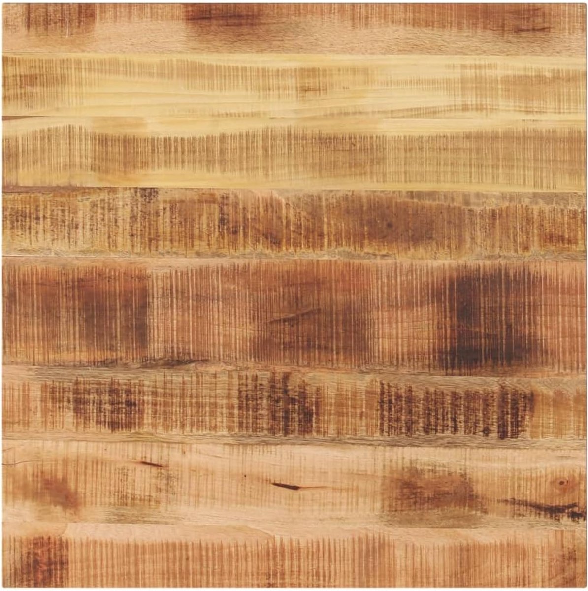 Vervangingsplaat voor tafel, houten tafelblad, eettafelblad, vervangend tafelblad, geschikt voor café, restaurant, hotel, eetkamer, 70 x 70 x 3,8 cm, vierkant, ruw massief hout