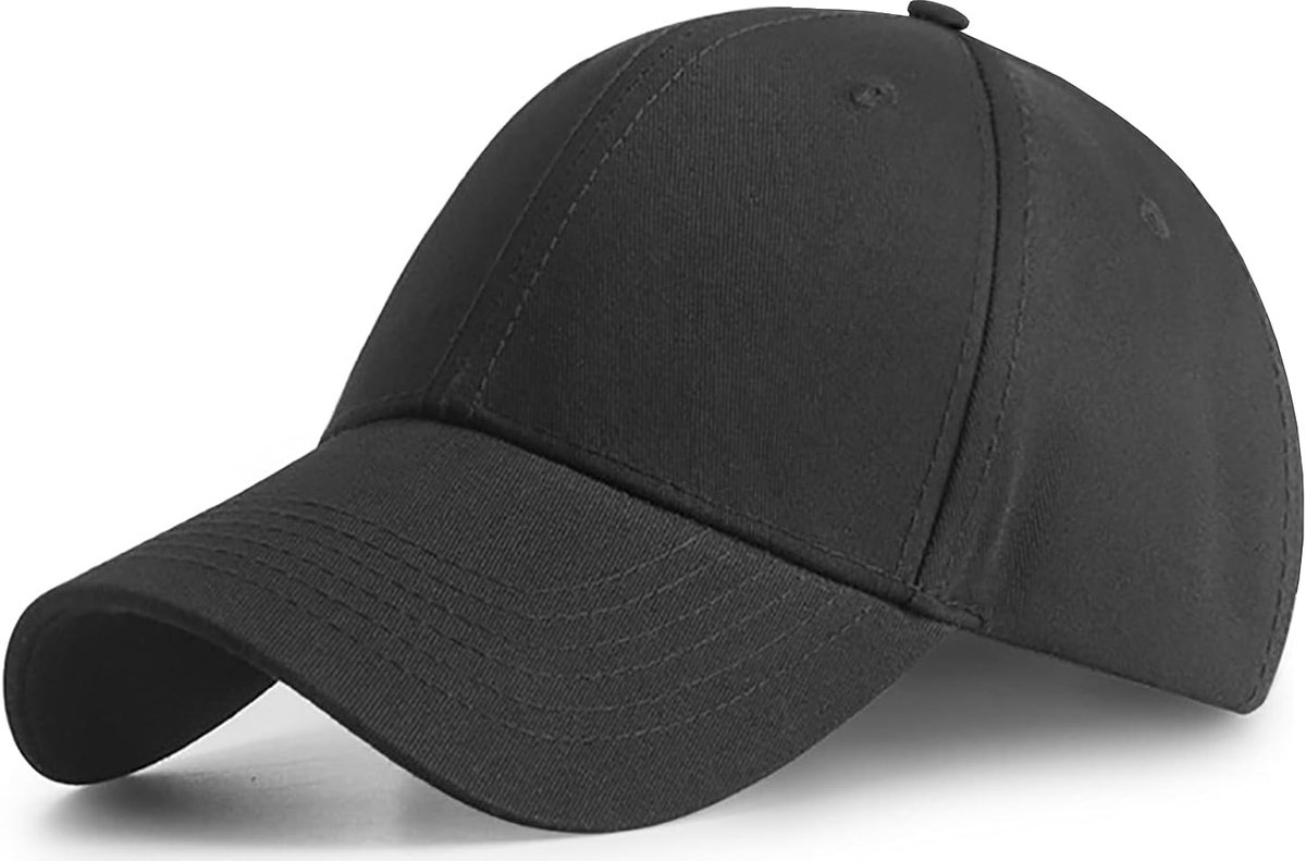 Pet outdoor baseballpet dames zonnehoed verstelbare mutsen volwassenen muts casual cool mode honkbalpet hip hop platte hoeden heren honkbalpet, zwart, 56/58 cm