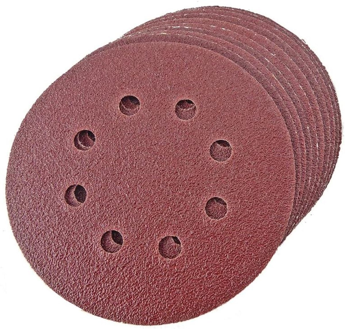 125 mm schuurschijven - klittenband, ronde schuurpapierset, stofafzuiggaten voor excentrische schuurmachines, 5 schuurschijvenpakket - 60 korrelige schuurpads voor vlakschuurmachine