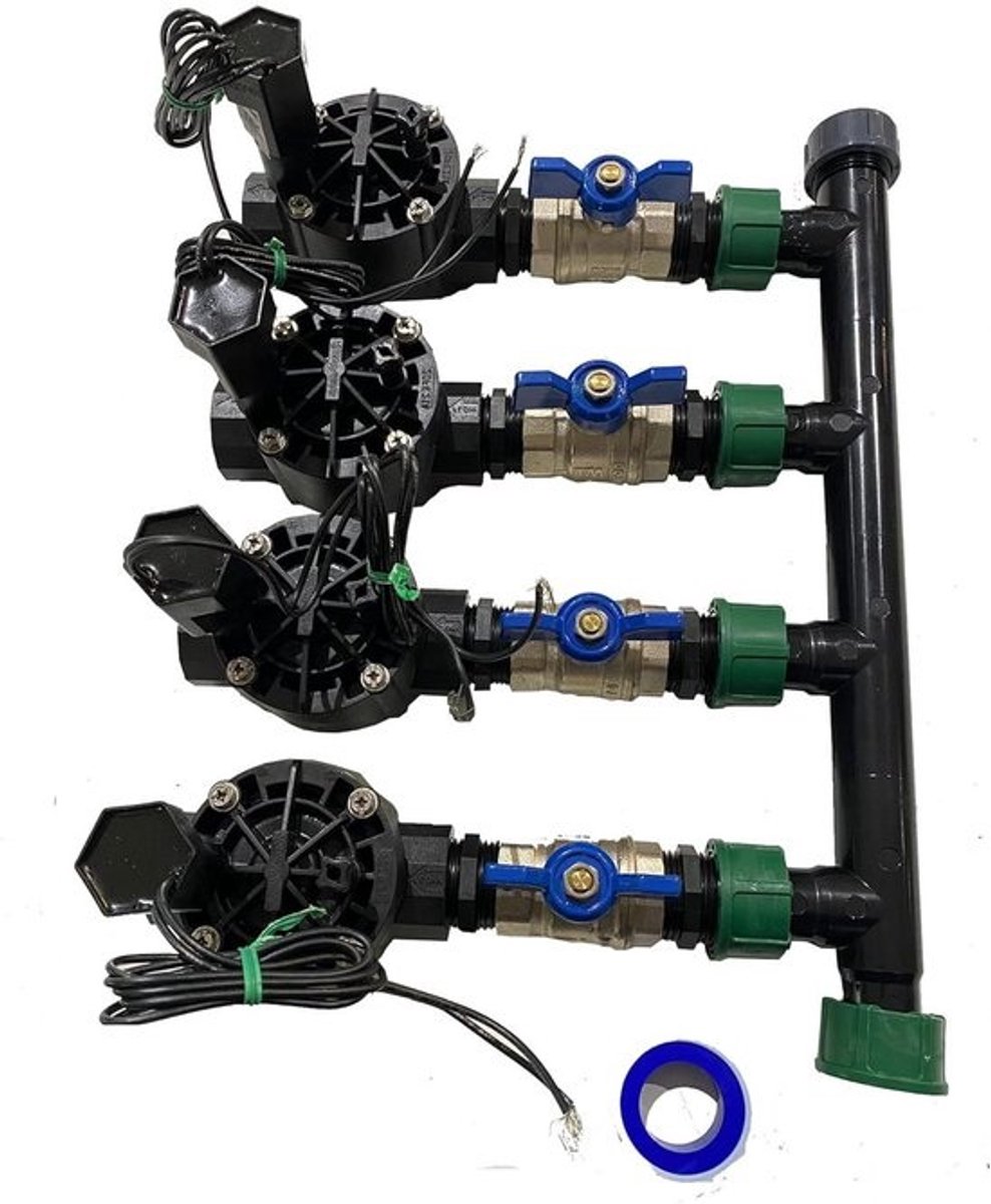 Automatisch Bewateringssysteem - Irrigatiesysteem Tuin - Gazon Onderhoud - 4 Zones - 1 Inch