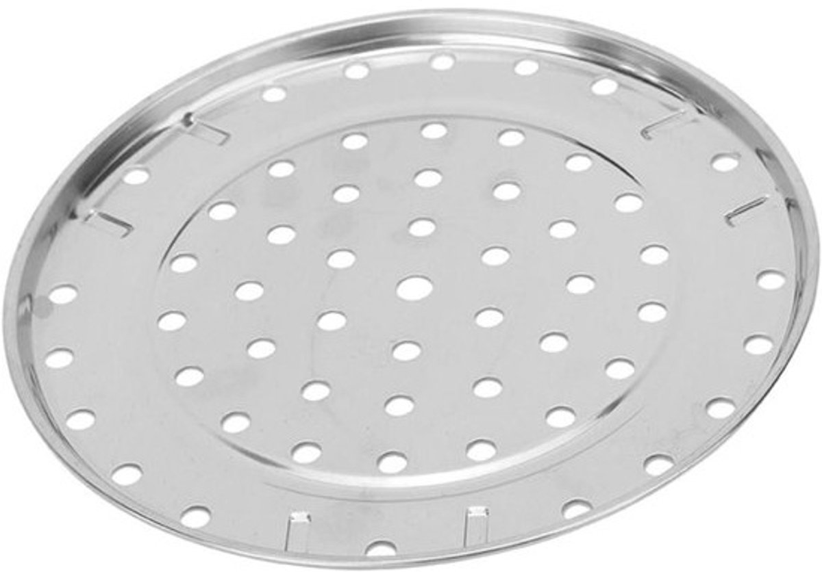 Roestvrijstalen stoomhouder - Stoommand - Koken en stomen - Verhoogde beugel - 24 CM - Zilver