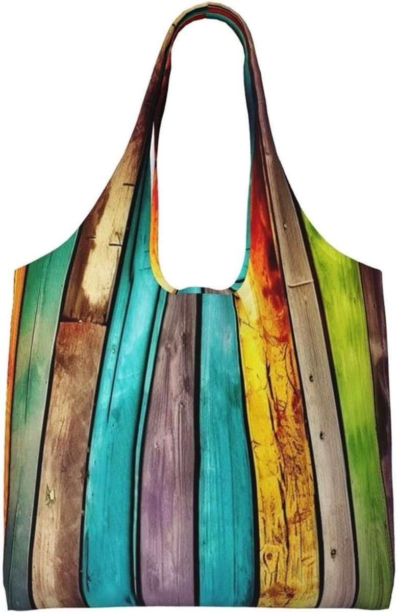 Canvas Draagtas - Boodschappentas Herbruikbaar - Dagelijkse Boodschappen - Zachte Canvas Textuur - 36 x 10 x 32 cm - Zwart
