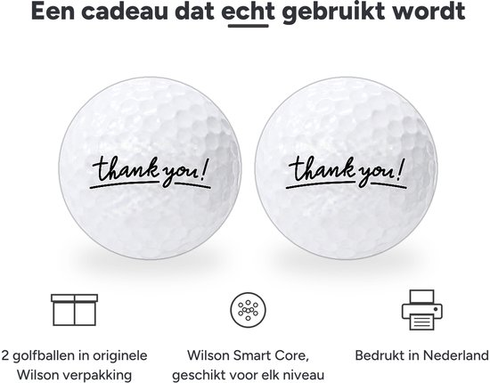 Golfballen Thanks - Bedankt Golf Cadeau - 2 stuks - Wilson van Wilson — afbeelding 3