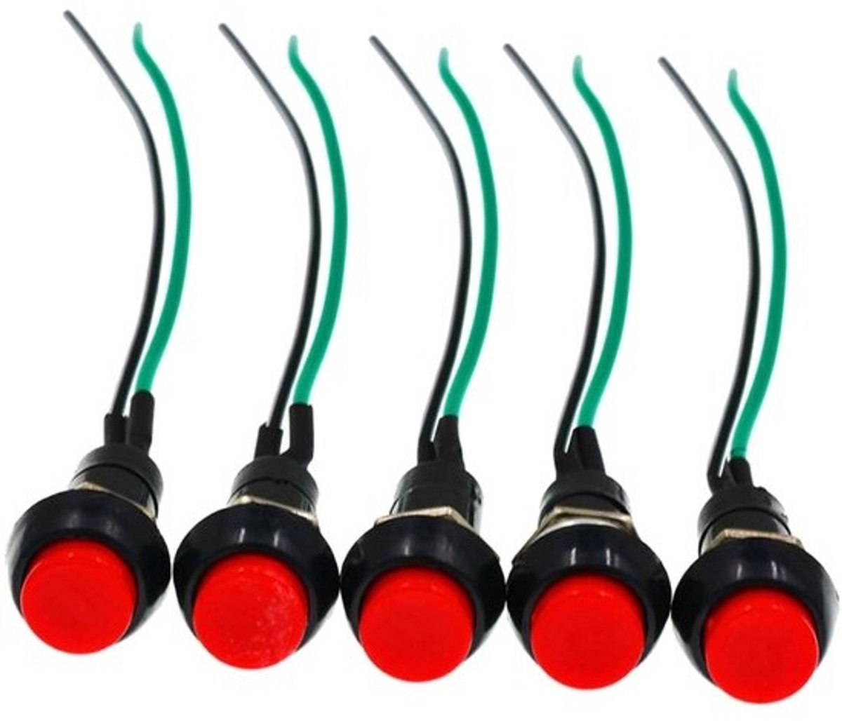 Motorfiets Stuurknoppen - Fietsknop Adapter - Stuur Bediening - Zelfremmend Ontwerp - 14 cm - Rood en Groen