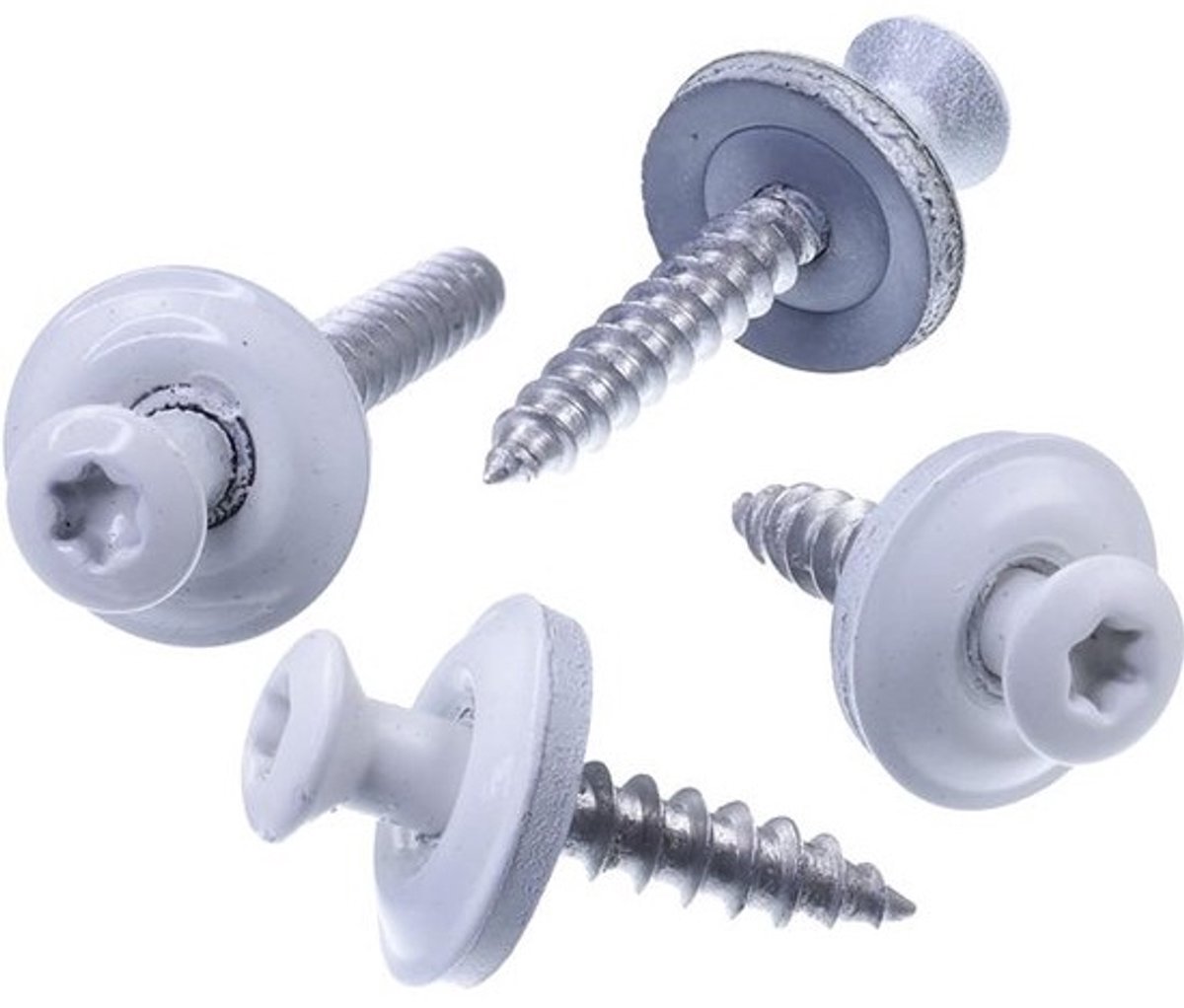 Spenglerschroeven 4.5x55 mm RAL 9010 Wit RVS A2 met EPDM Dakschotel 75 Stuks