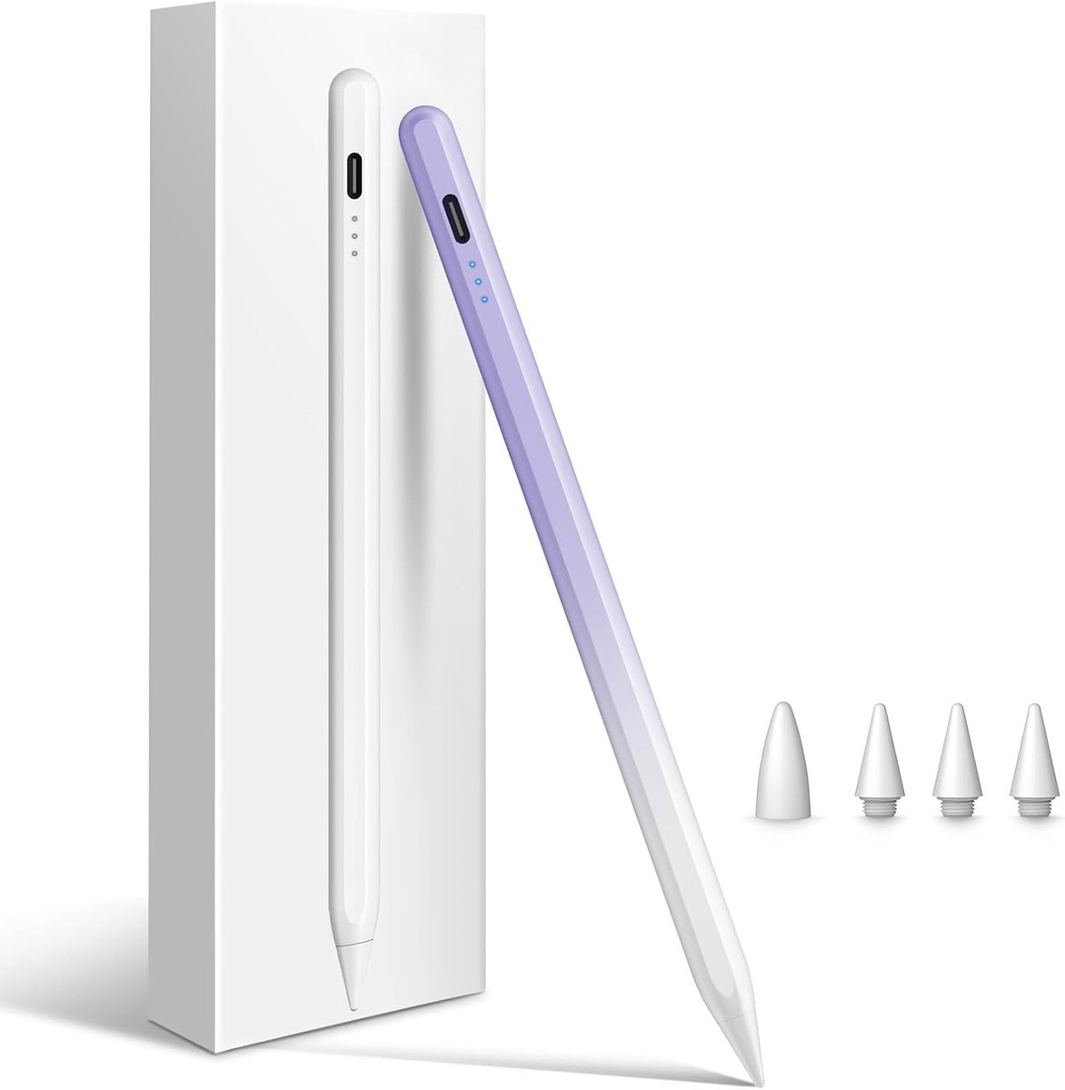 Styluspen voor iPad 2018-2026, 2x snel opladen, palmafwijzing, kantelsensor
