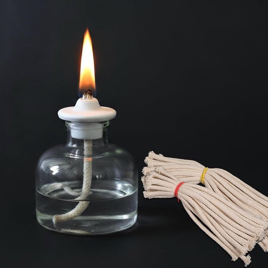 40 Stuks 0.5 cm Diameter Olielamp Lontjes - Vervangende Katoenen Lontjes voor Kerosine Lampen en Kaarsen, Ideaal voor Verlichting en Decoratie — afbeelding 3