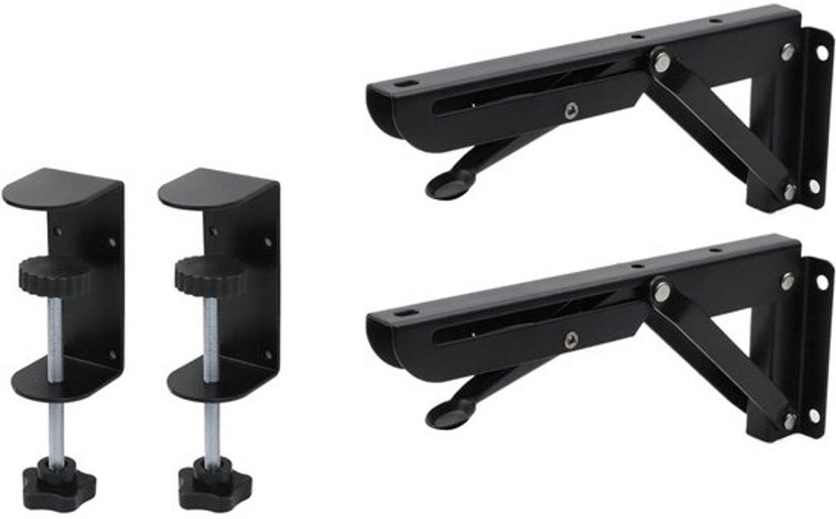 Bureau Extender Klem - Toetsenbord Lade - Werkruimte Creëren - Opvouwbaar Ontwerp - 0.5-3.6 inch dik - Zwart