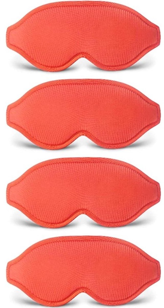 3D Oogmasker - Slaapmasker - Blokkeren Licht - Comfortabele Pasvorm - 4 Stuks - Rood