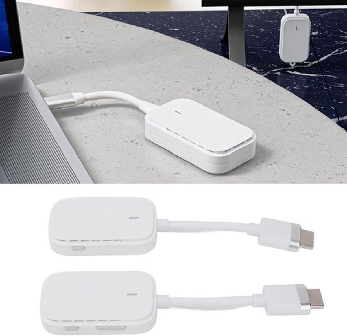 Draadloze HDMI Zender - Ontvanger Set - Scherm Delen - Tot 8 Zenders - 50 Meter Bereik - Zwart