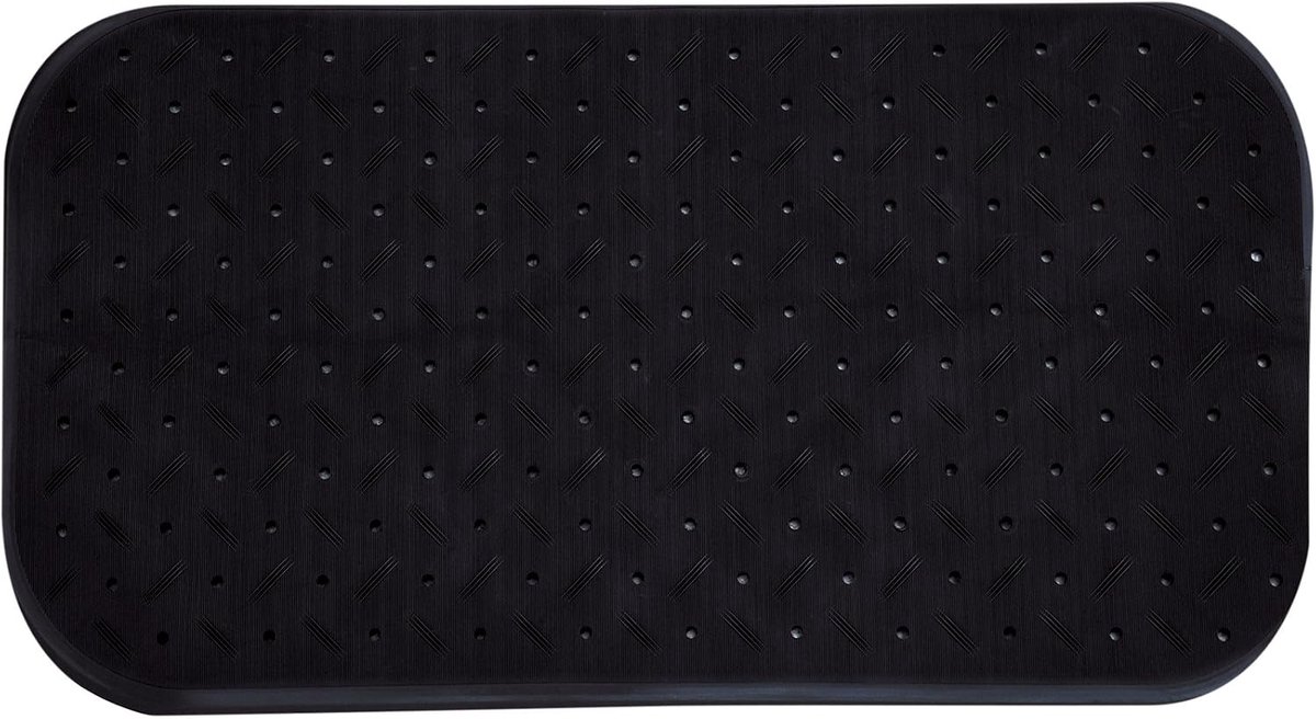 Premium douchemat, antibacterieel, antislip, douchemat met zuignappen, zwart, rozengeur, ca. 36 x 76 cm, wasbaar op 60 °C