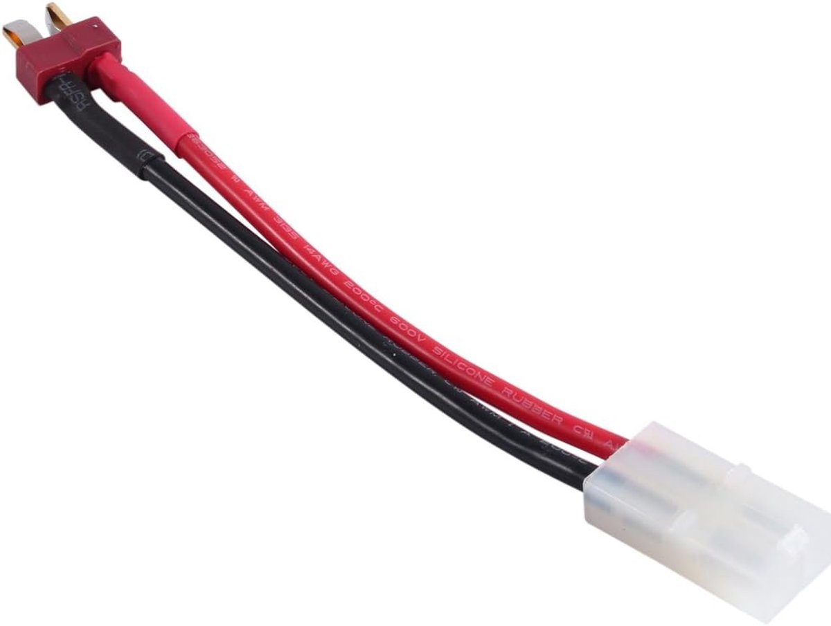 Plug Adapter, Deans Style, Soft Silicone Cable, 14AWG, Durable, Waterproof for Motorcycles, Cars, Electric Bikes, Generators, Solar Systems