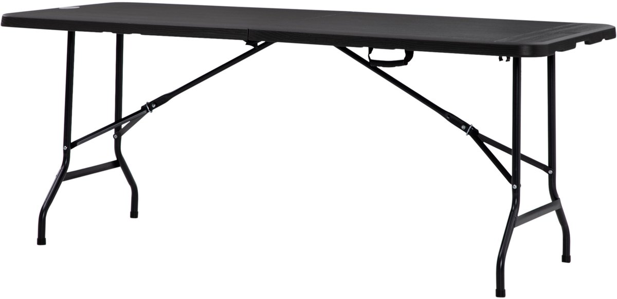 Tuintafel voor 6 personen - Tafel - Tuinmeubelen - Opvouwbaar - Donkergrijs - 180 x 75,5 x 73 cm