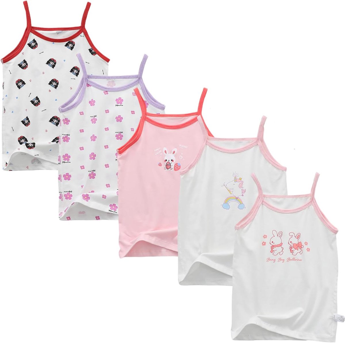 Vesten 2-8 Jaar Katoenen Hemdjes 5 Pack Kindervesten Superzachte Ademende Tanktops
