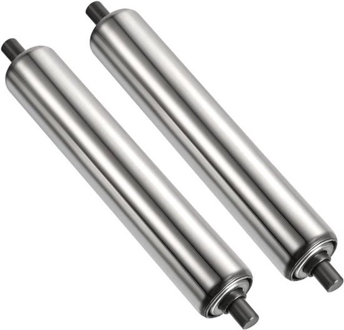 Transportrollen Roestvrijstaal - Vervangende Wielen - Materiaal Verplaatsen - Veerpers Ontwerp - 60 mm Diameter - Zilver