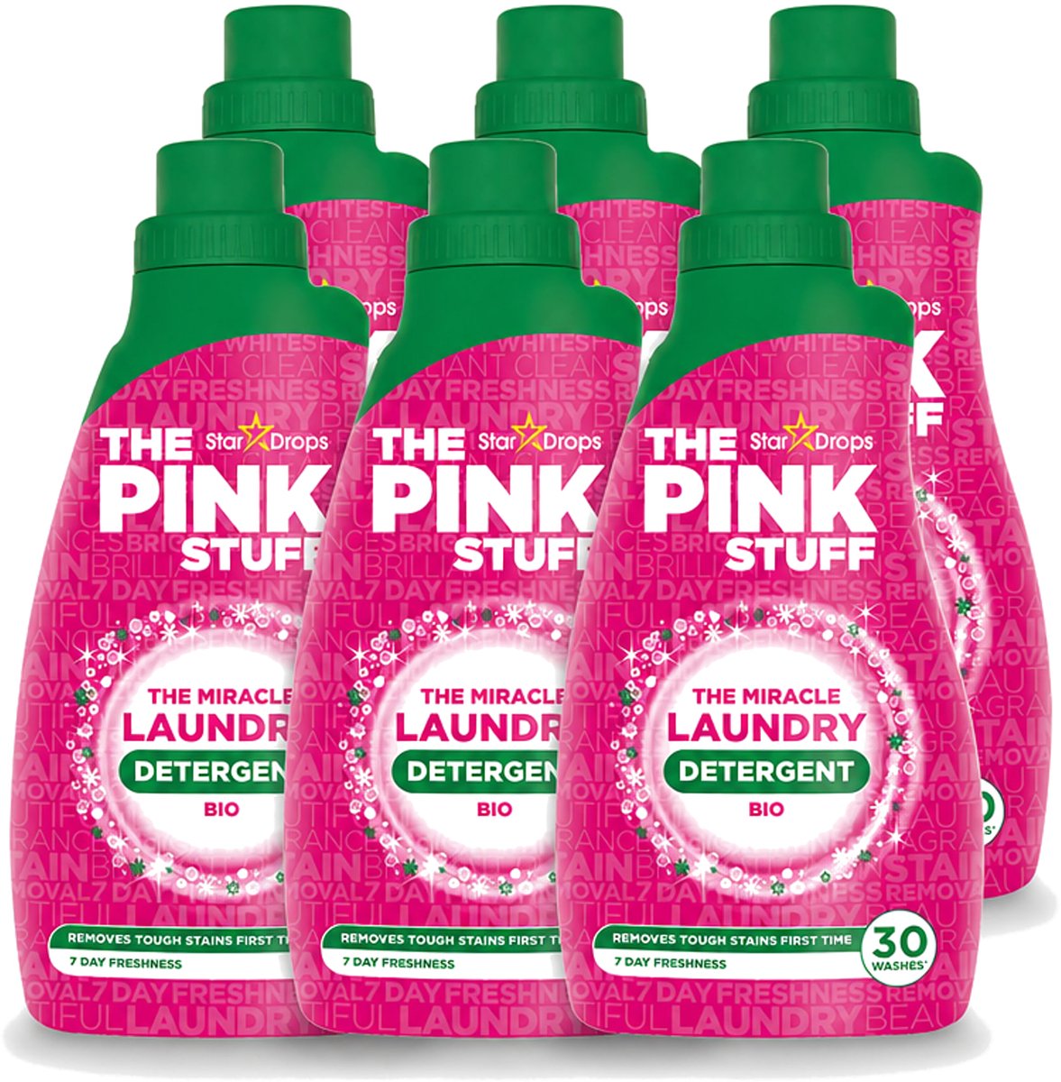 6 x The Pink Stuff BIO - Wasgel - Wasmiddel - Biologisch - 30 Wasbeurten - 960ml - Voordeelverpakking - 6 stuks